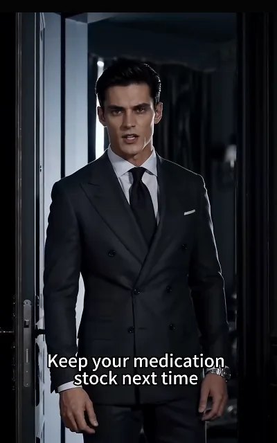 "Keep your medication stock next time" — Kieran at the door, the pregnancy thread carried by a prescription line instead of a confession (ep3, subtitles as aired)