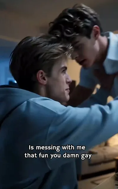 "Is messing with me that fun you damn gay" — the clash line, the dim-room confrontation that opens the feud (ep1, subtitles as aired; conflict beat, quoted as-is, not reused in page copy)