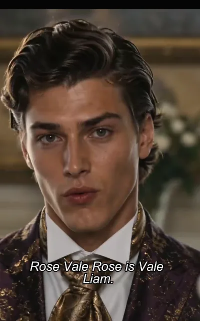 A deep-brown side-parted guest in a violet-gilded formal jacket at the banquet table — the household in full plumage; he stays unnamed (ep3; platform subtitle reads unclear, not quoted)