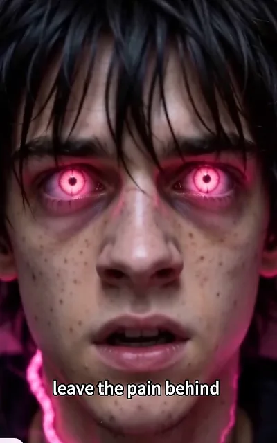 Leo awake, eyes burning pink — 'leave the pain behind'