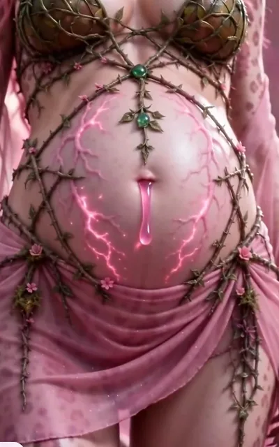 The queen's pregnancy marked with pink lightning veins