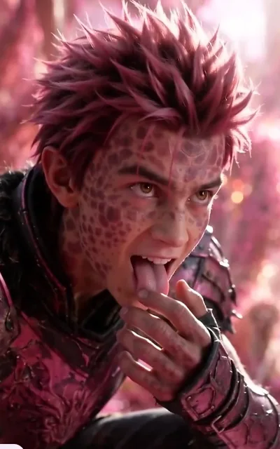 The Firstborn's power grows — glowing pink patterns up his neck