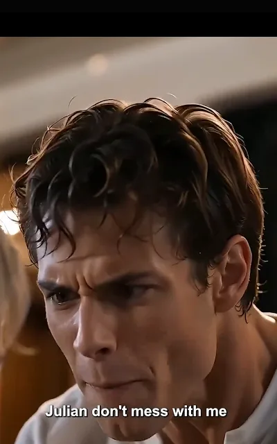 The warning shot — the boyfriend cornering the omega at close range, the line that locks the name — "Julian don't mess with me" (ep1, subtitles as aired; the station’s own caption naming Julian)