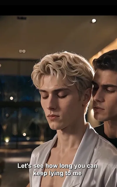 The whisper at the ear — the older brother leaning in close, a challenge delivered under the music — "Let's see how long you can keep lying to me" (ep2, subtitles as aired; intimacy frame as aired, not amplified)