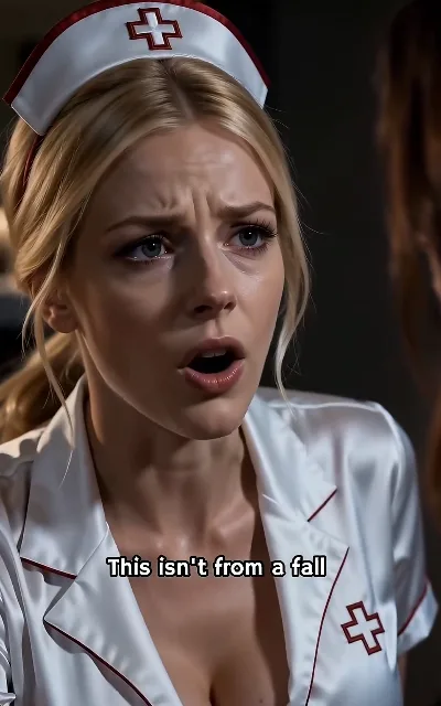 "This isn't from a fall" — the nurse reading the wound for what it is: evidence, not accident. The show's thesis in one line (ep1, subtitles as aired)