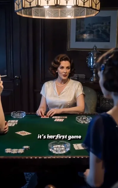 Episode 8 frame: mahjong debut, 'it's her first game' — subtitles as aired