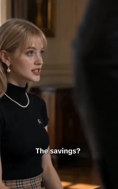 The second chance - a young woman with light-blonde hair and airy bangs in a black turtleneck and plaid ensemble with pearl-line accessories, composed in a softly lit interior (ep1; daily-life beat - the reborn opening chapter, visual line of the female lead)
