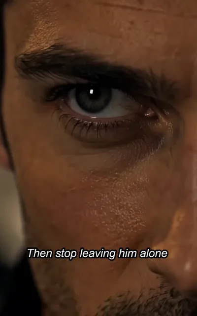 "Then stop leaving him alone" — Adrian, half in tears: the surrogate-father awakening delivered in one line, "him" meaning Leo (ep1, subtitles as aired)