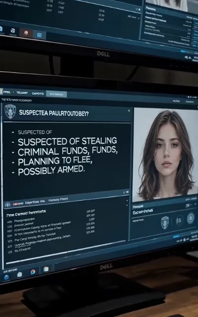 The file continues — PLANNING TO FLEE, POSSIBLY ARMED: paperwork doing the conspiracy’s talking (ep2; plot device, quoted from the frame)