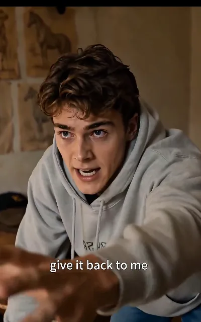 "give it back to me" — a hand shooting out mid-plea, urgent and insistent: the rawest emotional beat of the free block (ep3, subtitles as aired)