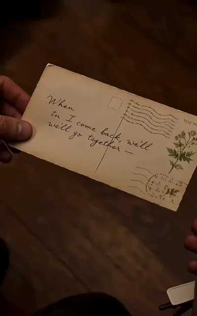 When I come back, we'll go together — subtitles as aired, quoted line.