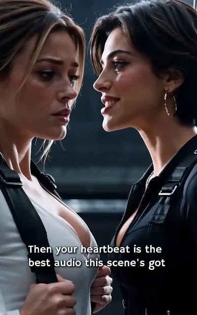 "Then your heartbeat is the best audio this scene’s got" — the two-person close-up the show is built around (ep5, subtitles as aired)