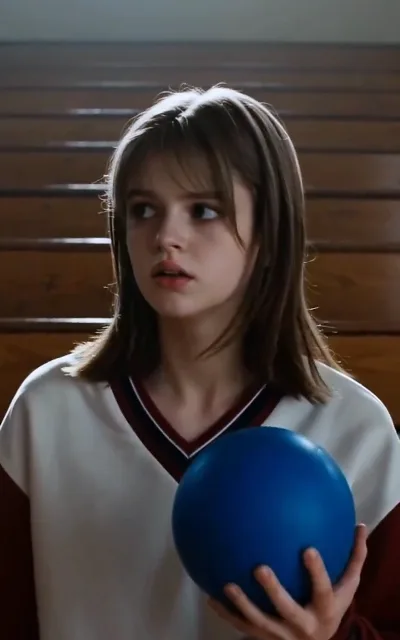 'Slipped, huh?' — Zoe holds the dodgeball and meets the setup with pure skepticism