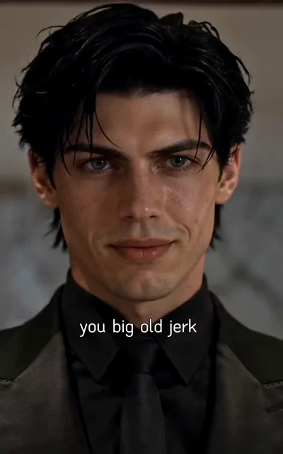 Episode 3 frame: 'you big old jerk' — the boy confronts the Don, and the mafia boss meets his match