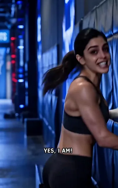 "YES, I AM!" — the post-win corridor, the vow ringing off the padded walls (ep1, subtitles as aired)