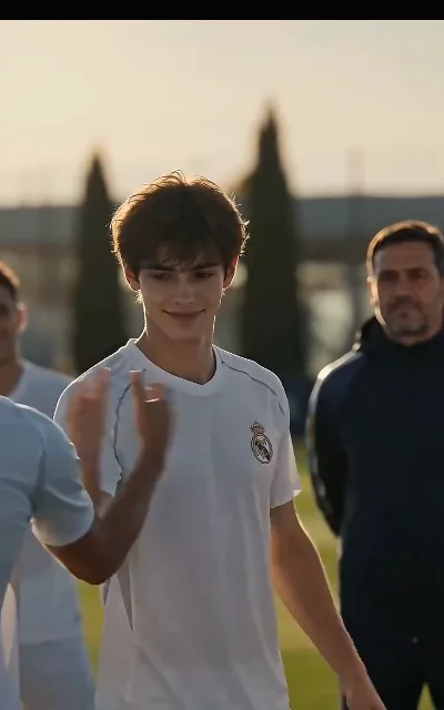 The academy morning — a young-looking trainee and his coach trading a high-five across the drills, pure training-group frame, no romance context (ep1; frame as aired, not amplified — kept as a main frame, not used for the key art or avatars, no side taken, no name given)