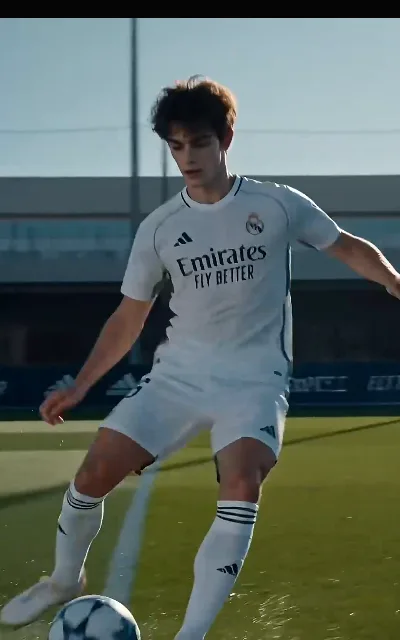 The new signing on the ball — the winger in a white kit taking his man on in a match strip as aired (ep1)