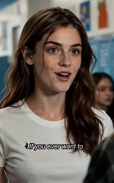 A hallway moment that almost becomes something, the subtitle hanging unfinished: "If you ever want to…"