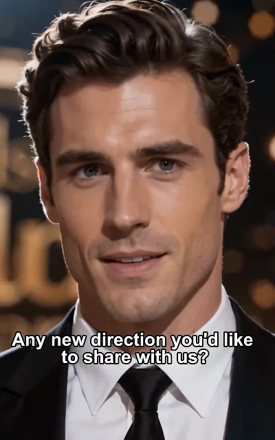'Any new direction you'd like to share with us?' — the press follow-up Ethan fields with a careful smile