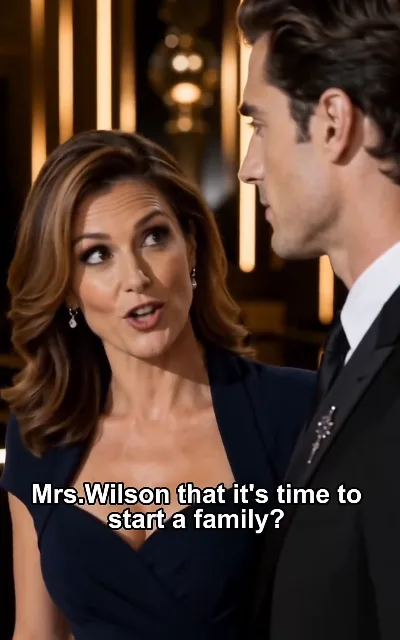 'Mrs. Wilson that it's time to start a family?' — the host turns the question to the wife nobody has met