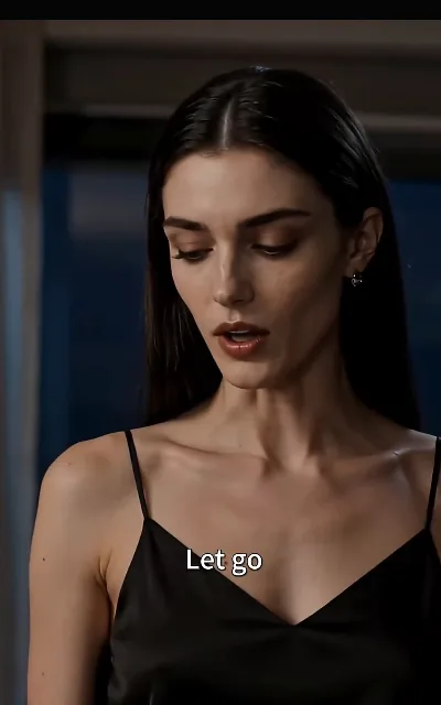 "Let go" — Blair in a black camisole, eyes down: three syllables carrying the whole emotional standoff of the free block's end (ep5, subtitles as aired)