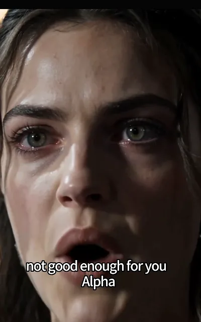 The held-back tears — the queen near tears as the charge lands and hangs in the air — "not good enough for you Alpha" (ep1, subtitles as aired; no completion supplied — station caption cut as aired)