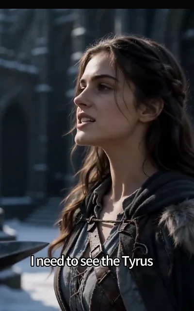 The returned blade — the queen back inside, steel pointed across the old lord’s table — "I need to see the Tyrus" (ep5, subtitles as aired)