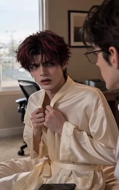 Episode 3 frame: Two men share an intimate moment — the curse rewriting Lane's romantic destiny